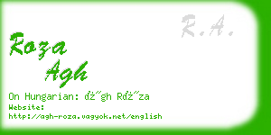 roza agh business card